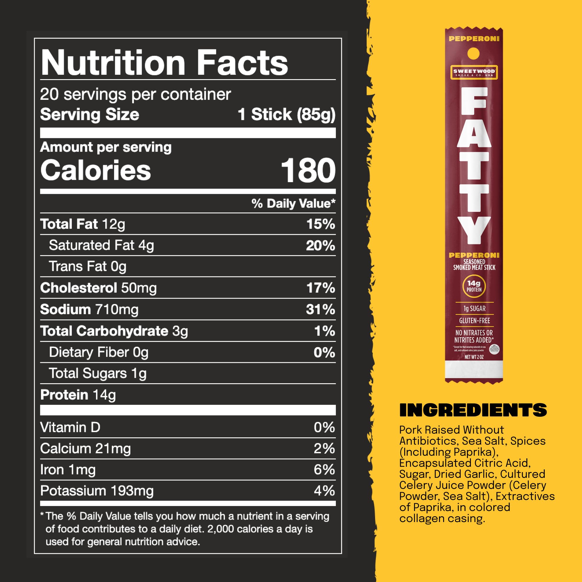 FATTY opened pack displaying several individually cased sticks for easy grab-and-go