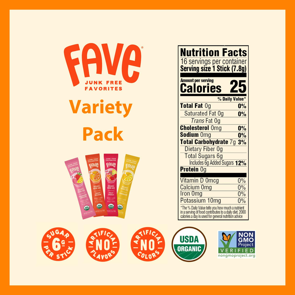 Fave Mix Inc. stick next to measuring cup illustrating portion size