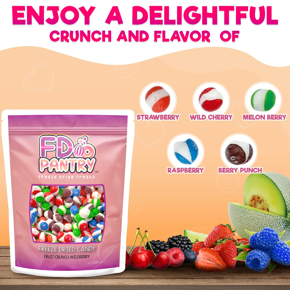 FD Pantry open pouch spilling assorted berries illustrating easy access and portability