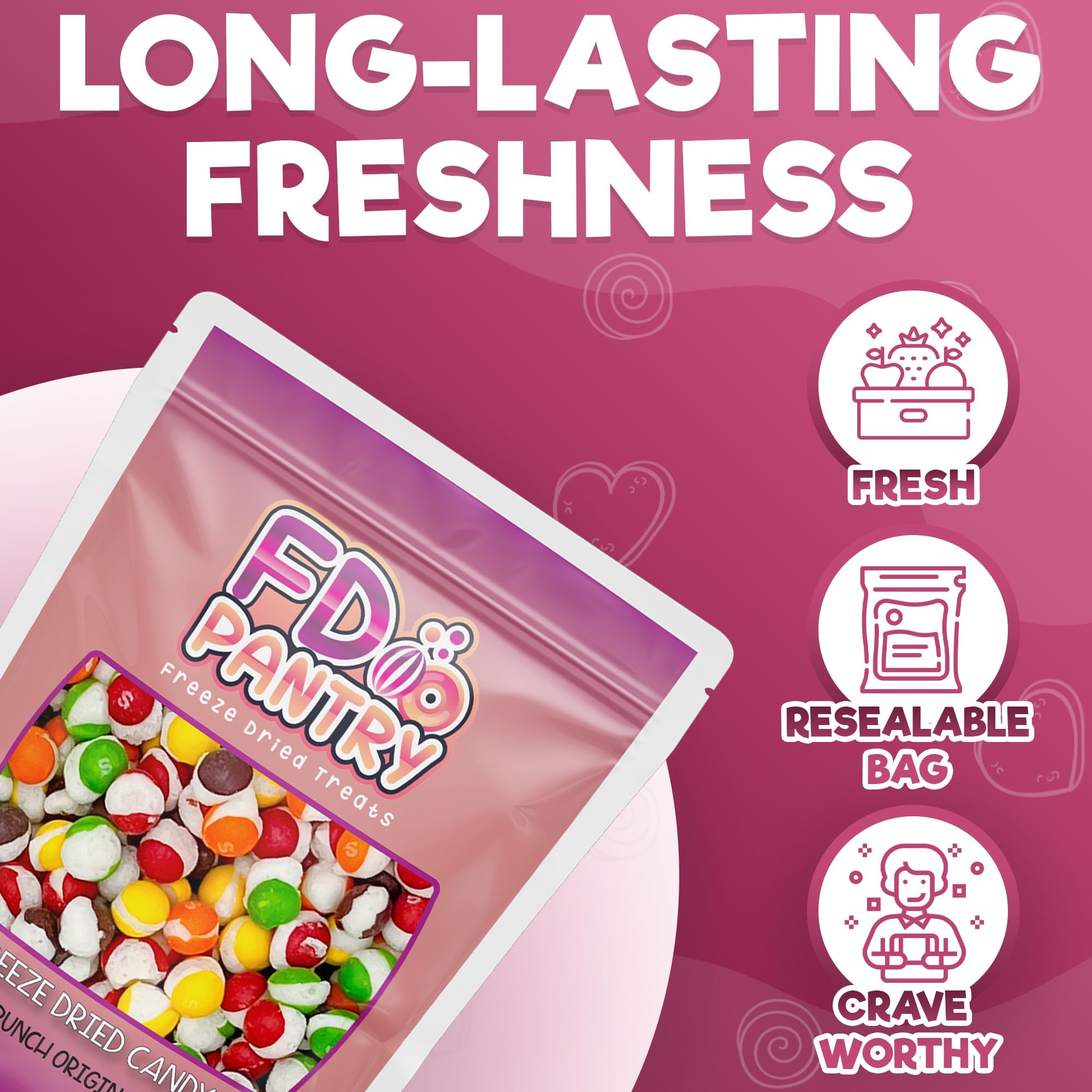 FD Pantry resealable pouch zipper visible for freshness and easy storage benefit