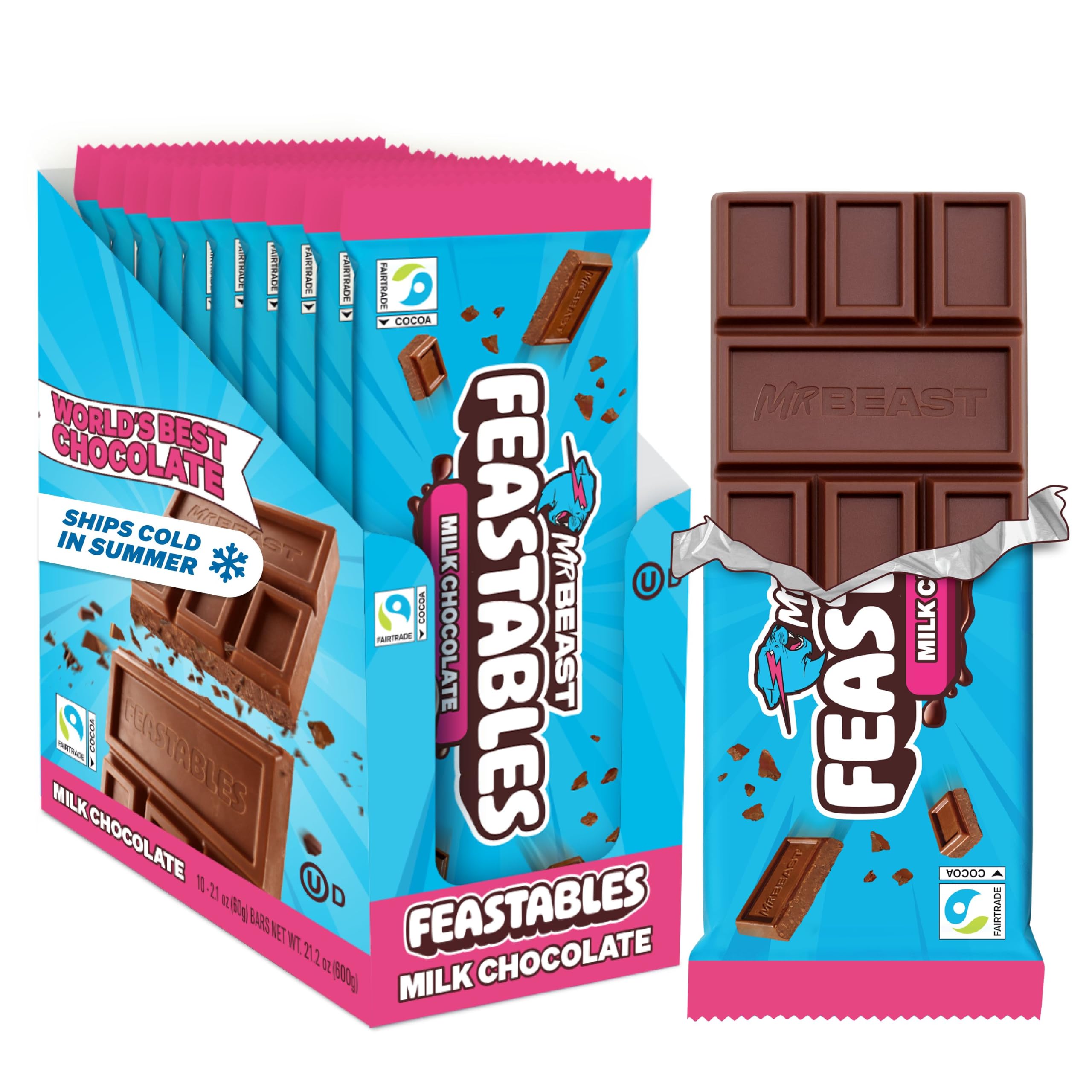 Feastables MrBeast front packaging shows brand and king size for easy recognition