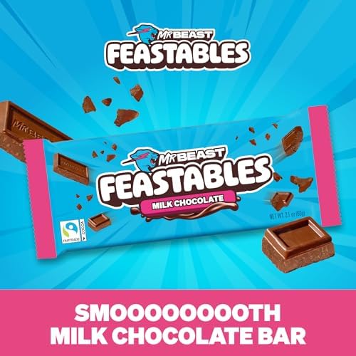 Feastables MrBeast close-up of chocolate texture demonstrating creamy melt benefit