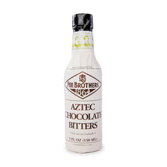 Fee Brothers front label showing Aztec Chocolate bitters and brand identity benefit clarity