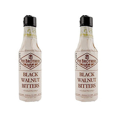 Fee Brothers black walnut bottle front label showing nutty flavor and cocktail use