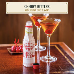 Fee Brothers label detail close-up highlighting ingredients and family heritage