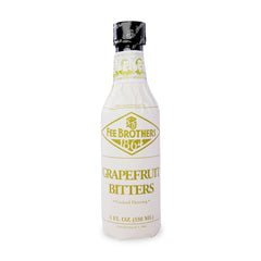 Fee Brothers bottle front label showing grapefruit bitters and volume for clear identification
