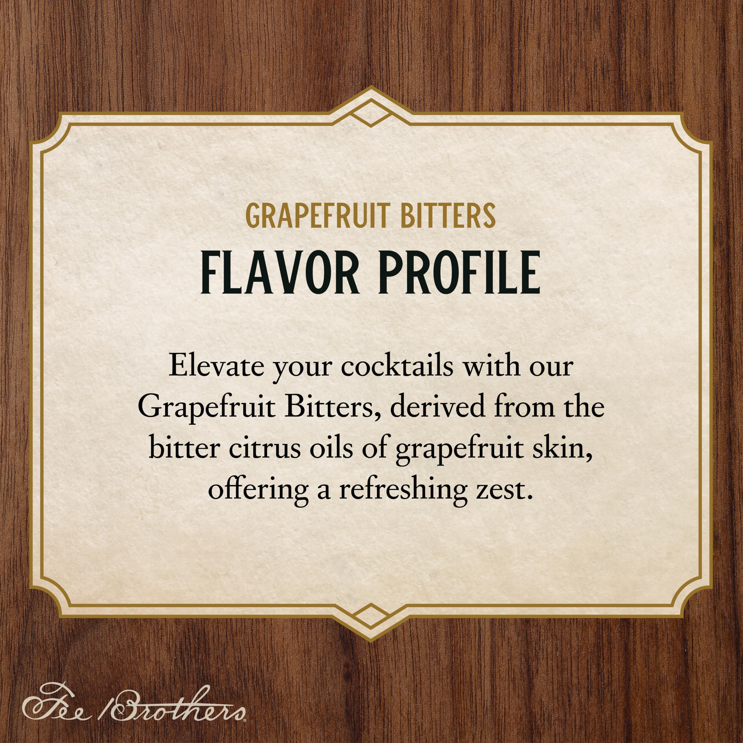 Grapefruit bitters added to a mixed cocktail showcasing brighter citrus aroma and taste