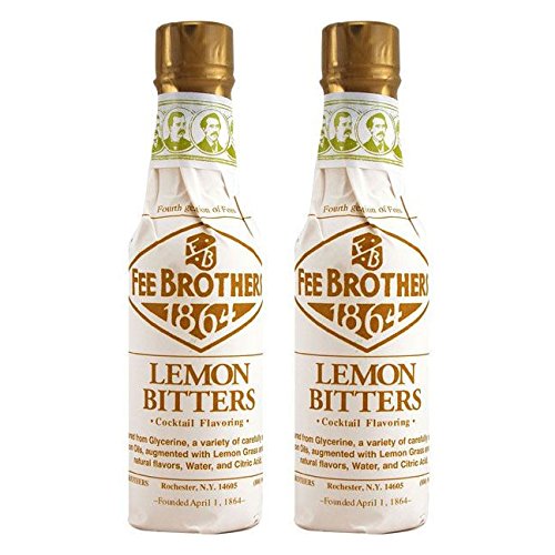 Fee Brothers lemon bitters front packaging shows clear label and compact bottle for easy storage
