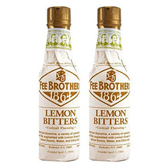 Fee Brothers lemon bitters front packaging shows clear label and compact bottle for easy storage