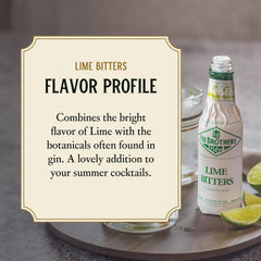 Fee Brothers lime bitters used in a served cocktail adding aroma benefit