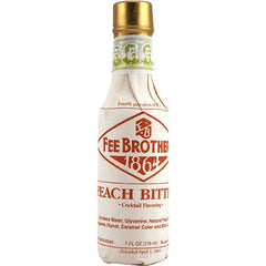 Two Fee Brothers 5 oz bottles beside a glass showing size and ready-to-use benefit