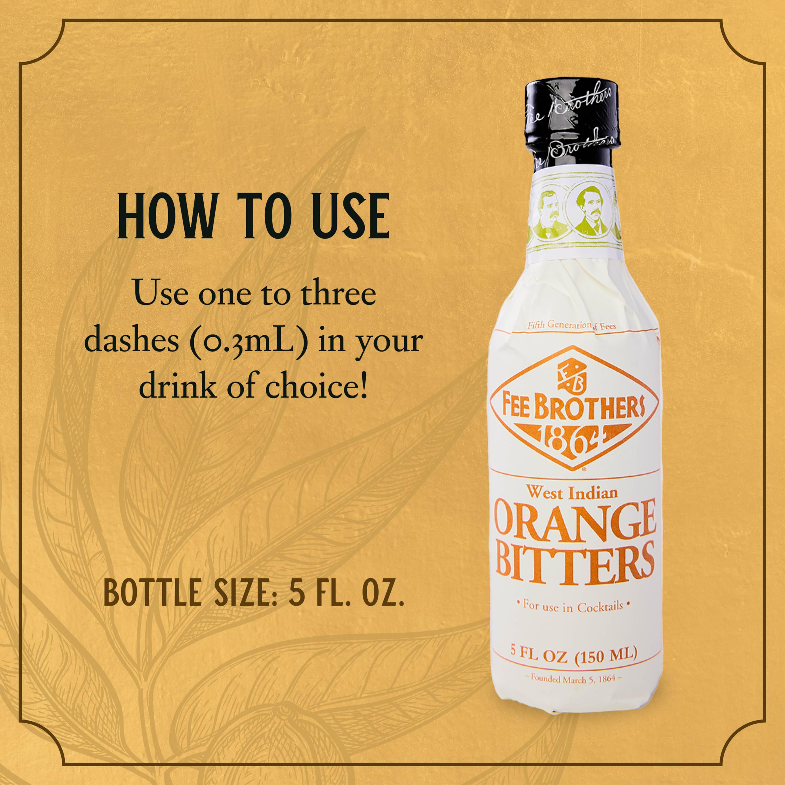 Fee Brothers West Indian Orange bitters being dashed into a cocktail for balanced flavor