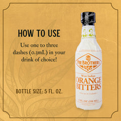 Fee Brothers West Indian Orange bitters being dashed into a cocktail for balanced flavor
