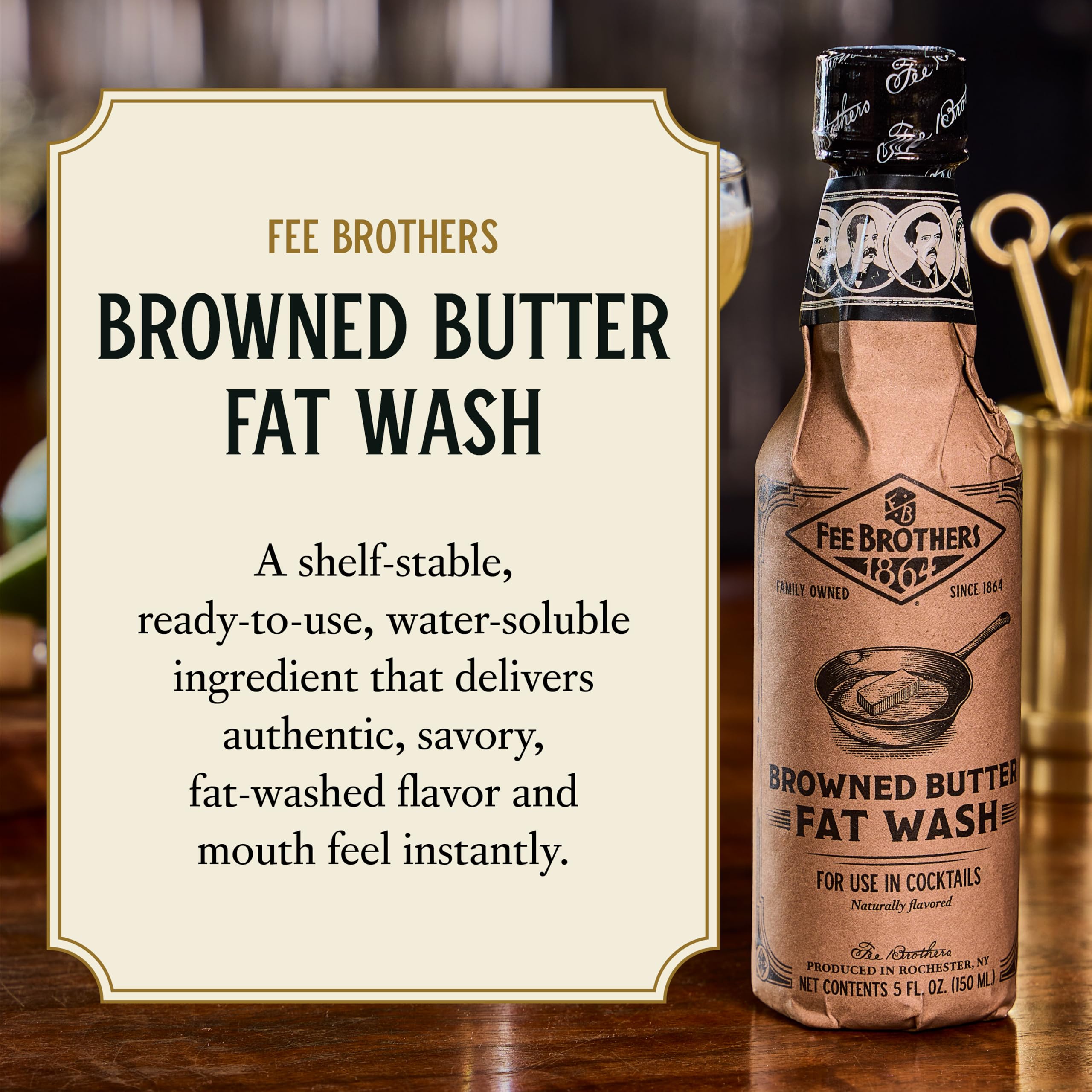 Spoon with a dab of the product showing smooth texture and buttery mouthfeel from Fee Brothers