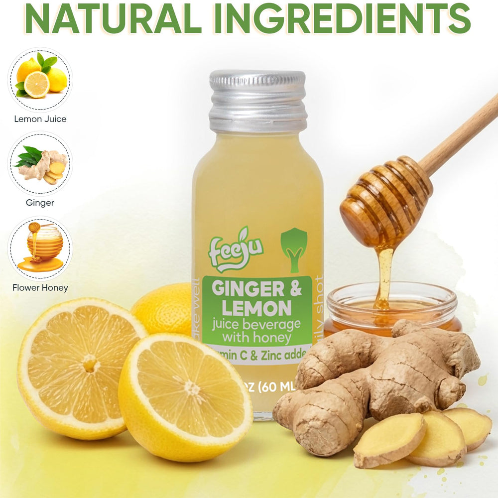 Feeju open bottle close-up of pulp showing natural ingredients benefit