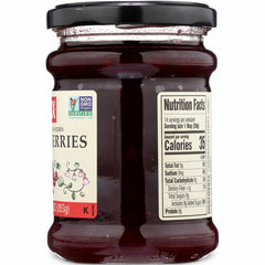 Open jar close-up of Felix lingonberries texture highlighting whole berries and preserve sheen