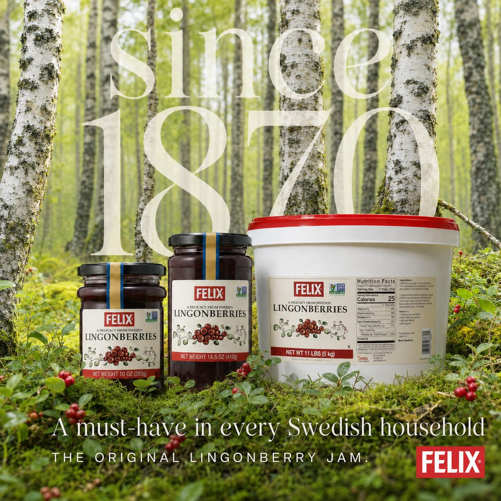 Jar label and nutrition facts on Felix packaging, showing ingredient transparency and trust