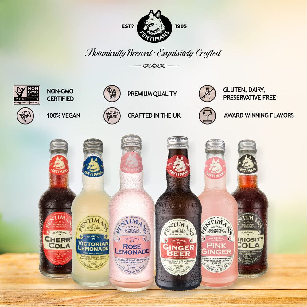 Fentimans cola pouring into glass with ice showing delicate carbonation benefit
