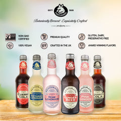 Fentimans cola pouring into glass with ice showing delicate carbonation benefit