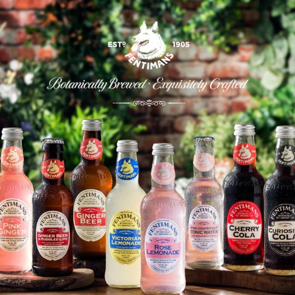 Fentimans 9.3 oz bottle next to a hand showing scale and single-serve convenience