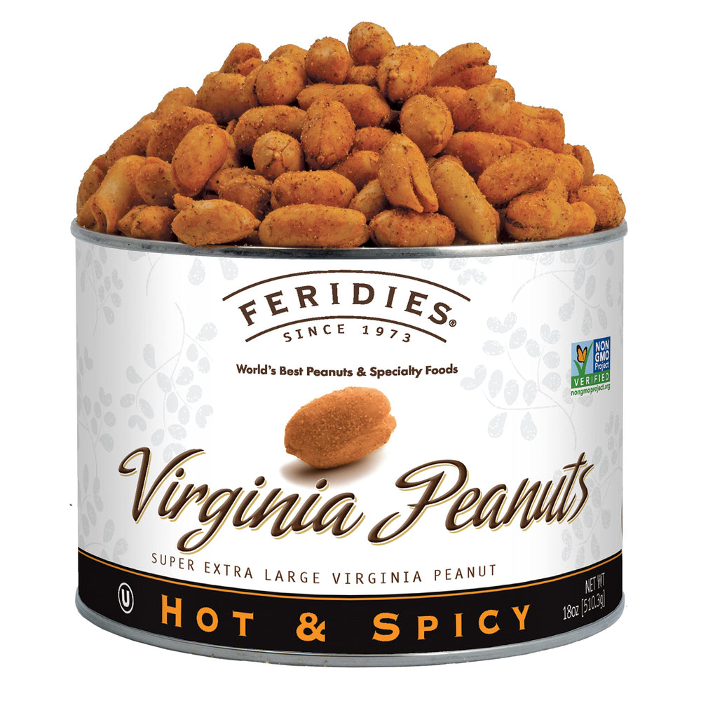 FERIDIES 18oz can front view showing label and bold spicy peanut appeal