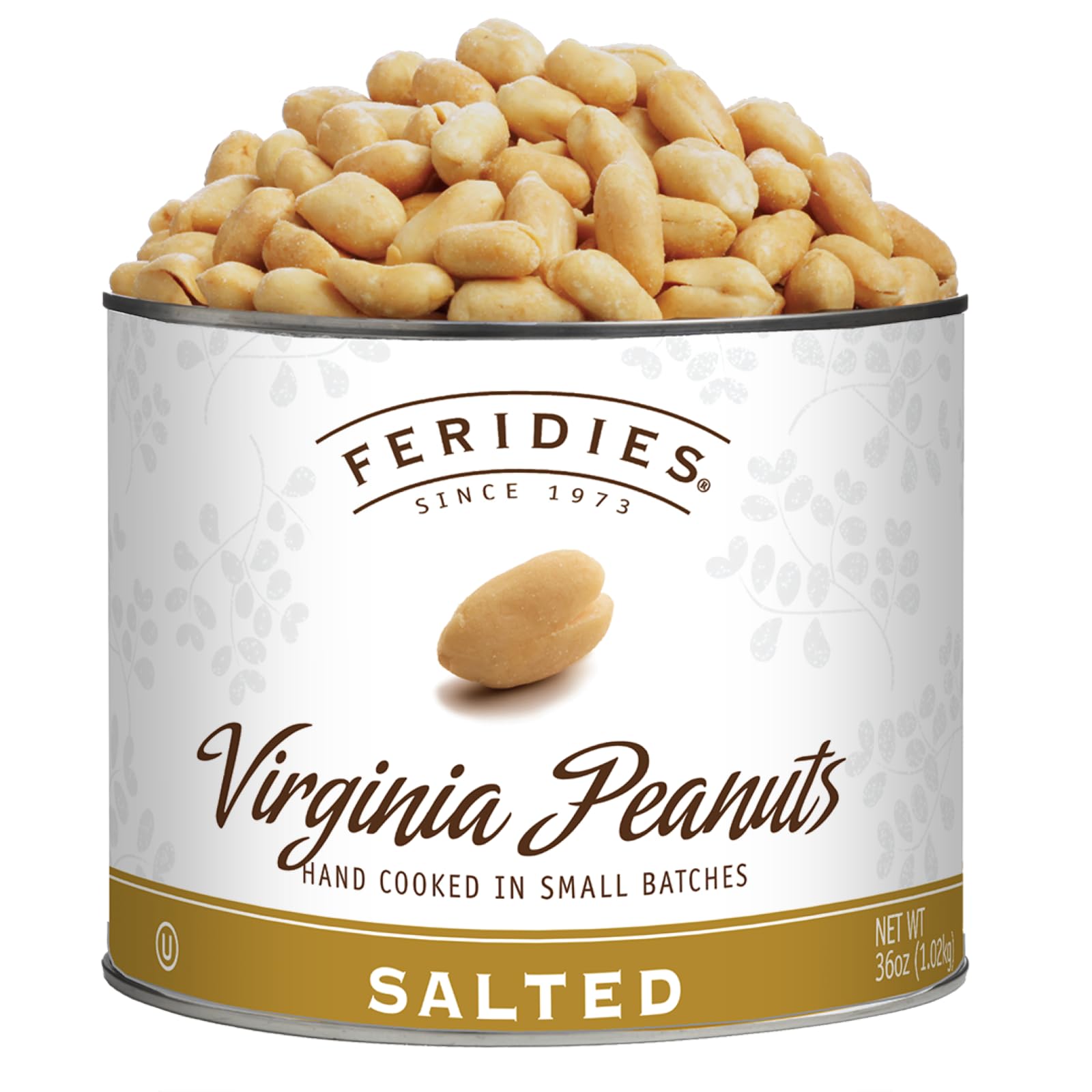 FERIDIES 36 oz tin front packaging showing premium label and seal