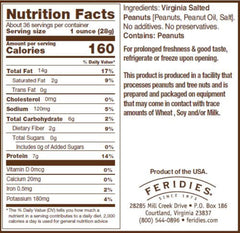 FERIDIES texture detail of roasted peanuts showing golden color and oil sheen