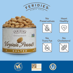 FERIDIES close-up of large Virginia peanut kernels, highlighting meaty texture