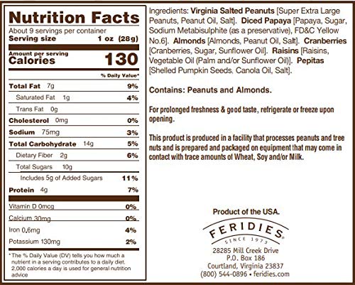 FERIDIES close-up of Virginia peanuts and almonds highlighting crunch and quality