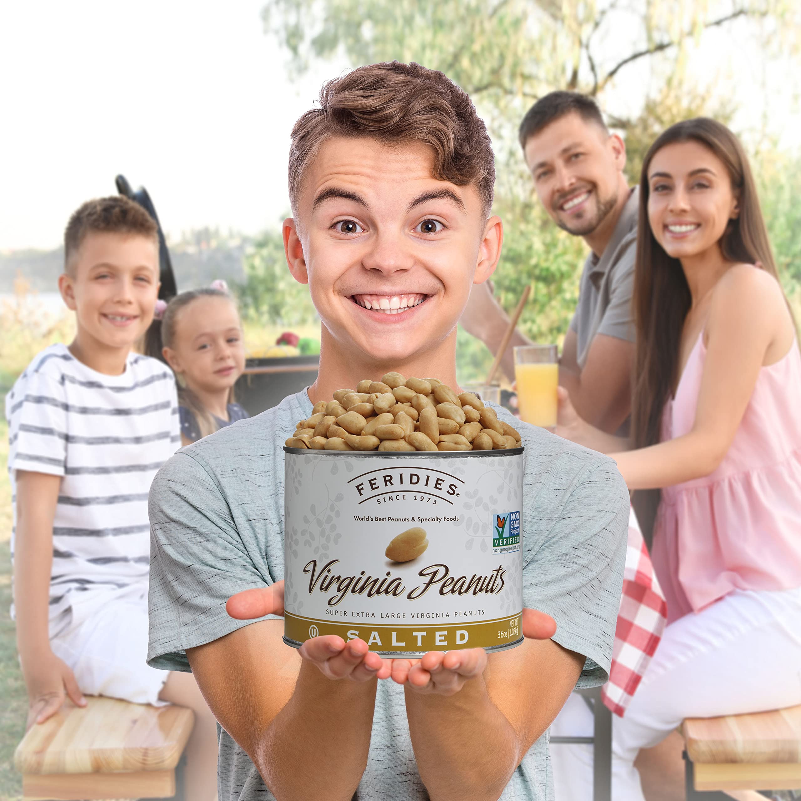 FERIDIES peanuts served in bowl at party showing shareable snack appeal