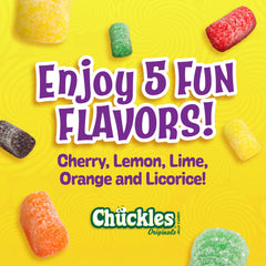 Ferrara Wonka Chuckles held in hand to show 2-ounce bar size for portion reference
