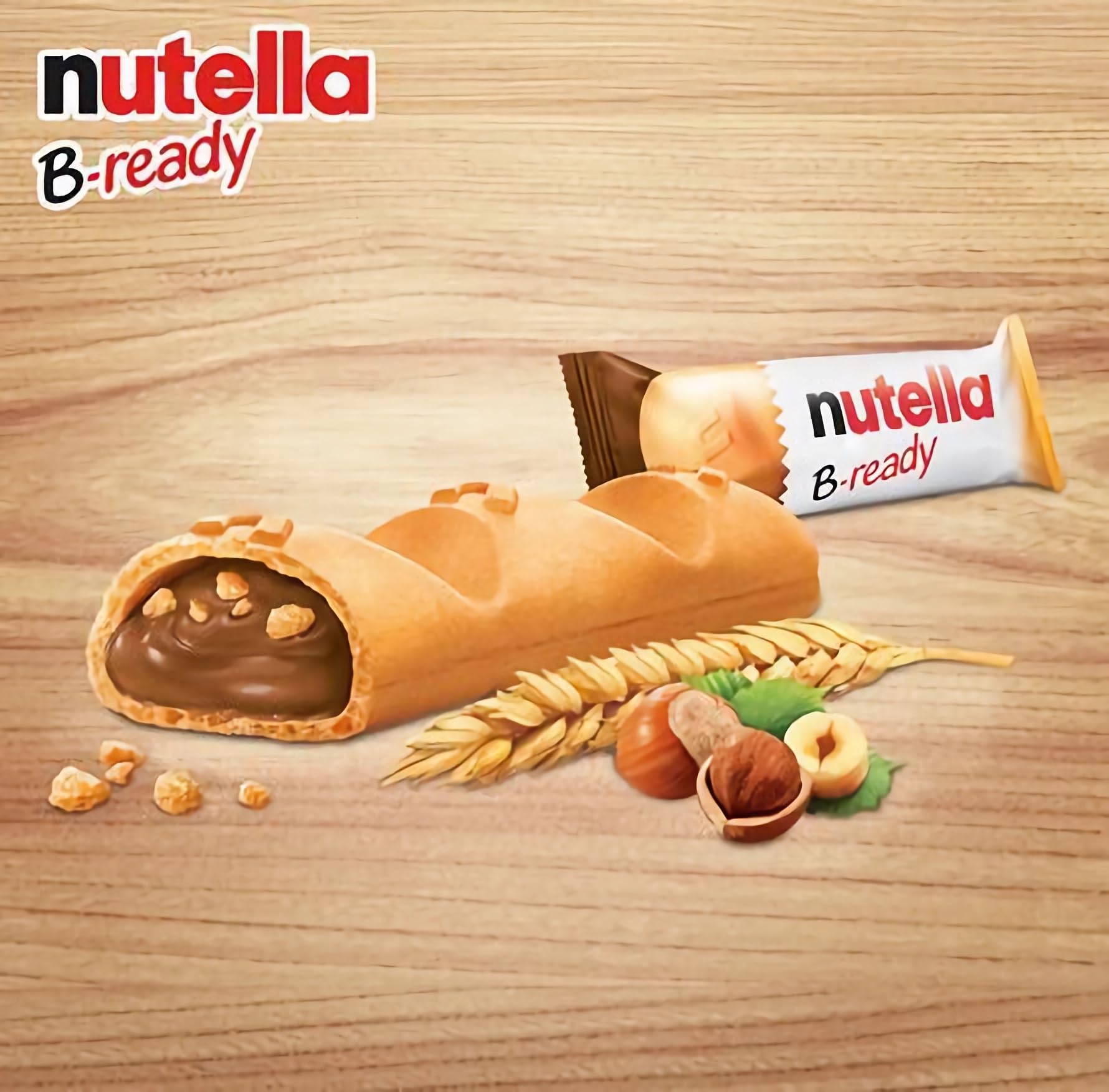 Ferrero Nutella B-Ready size comparison in hand showing portable portion convenience