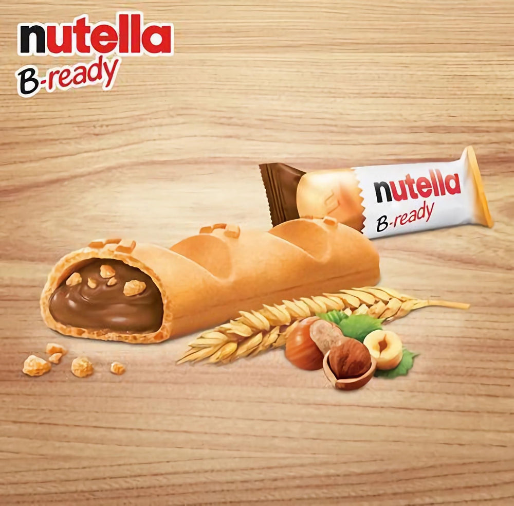 Ferrero Nutella B-Ready size comparison in hand showing portable portion convenience