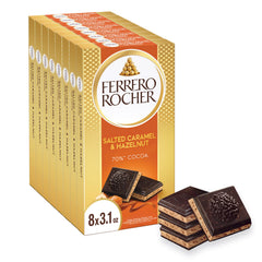 Ferrero Rocher front packaging showing eight individually wrapped bars for gifting