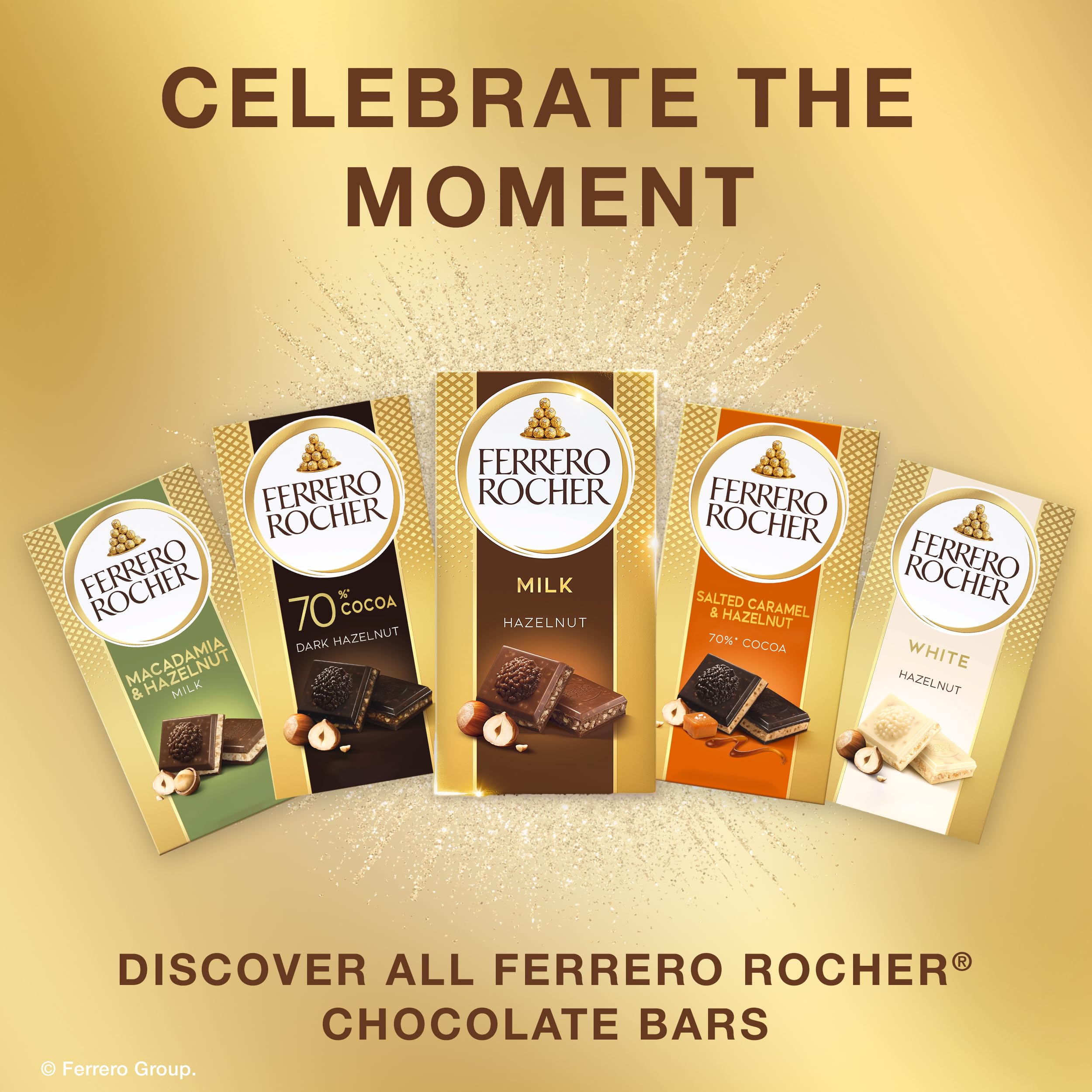 Ferrero Rocher bars arranged in a gift basket for holiday presentation