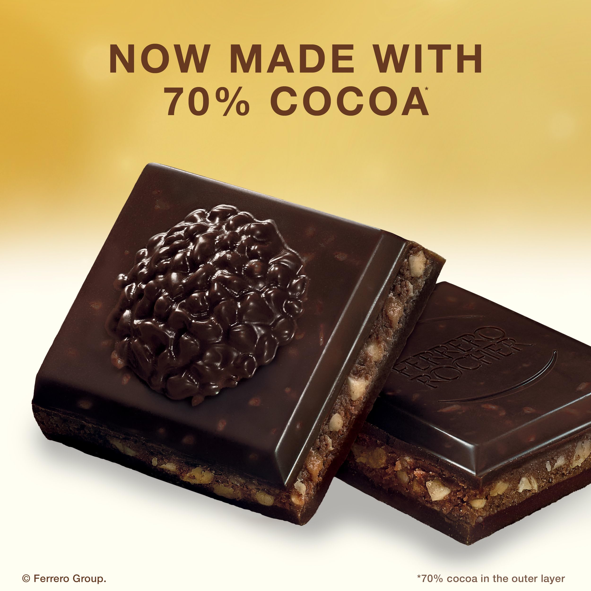 Ferrero Rocher roasted hazelnut pieces close-up adding crisp texture benefit