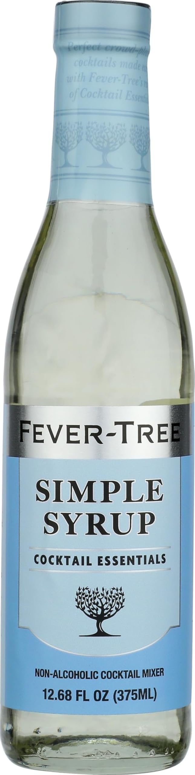 Fever-Tree bottle front view showing clear syrup and clean branding for accurate pouring