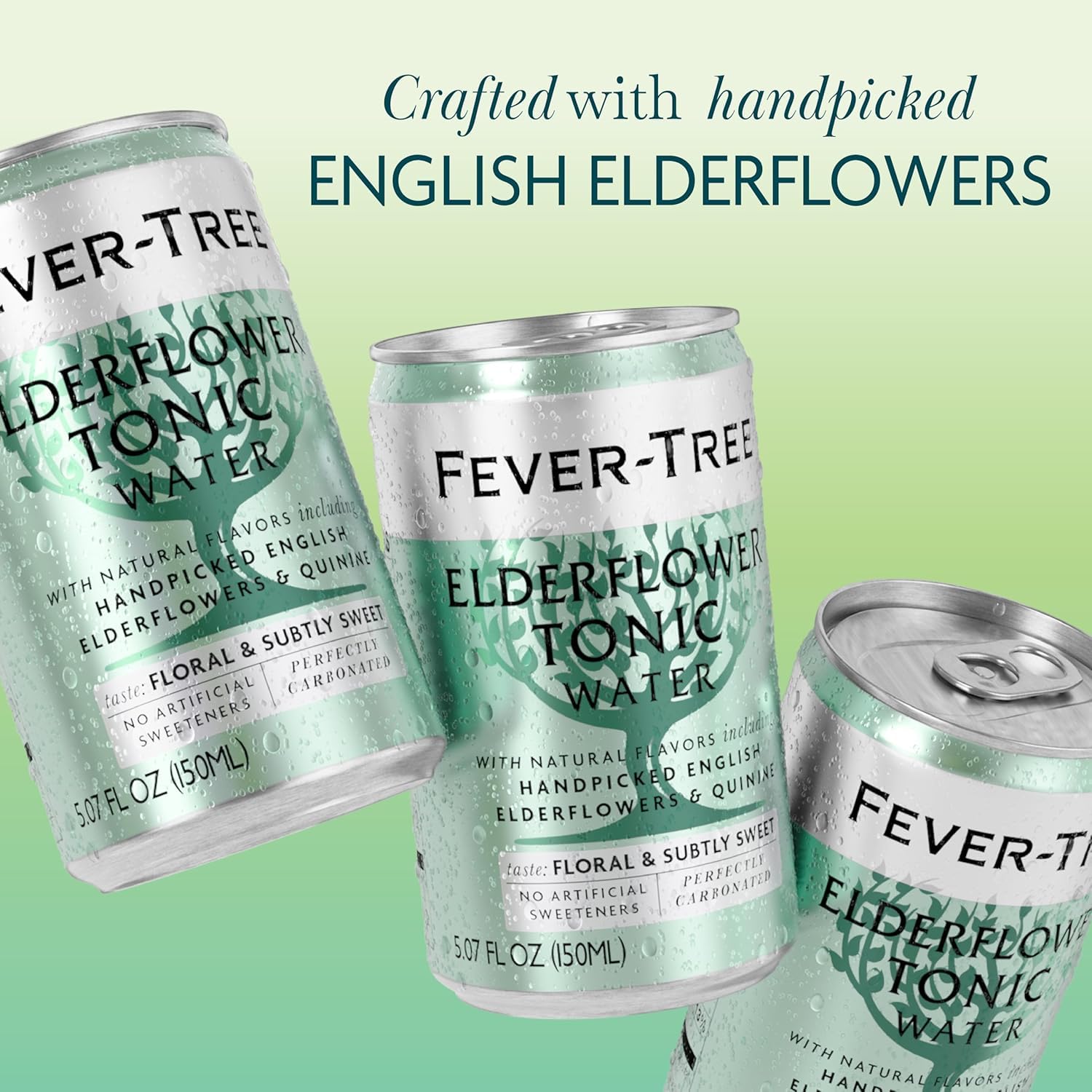 Fever-Tree can top with opened tab showing easy single-serve convenience