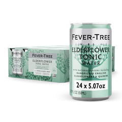 Fever-Tree front packaging view showing floral can and premium appeal
