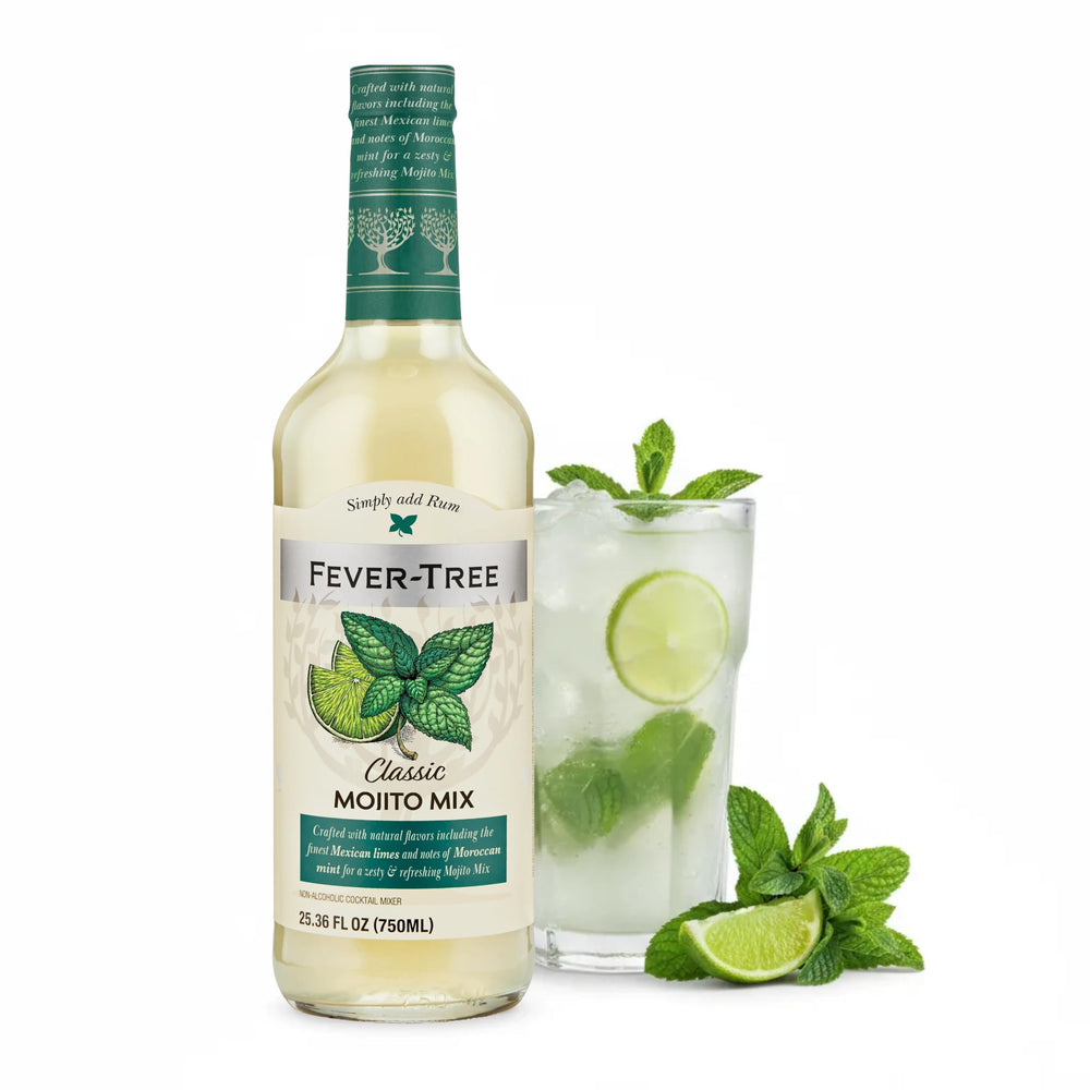 Fever-Tree front bottle showing Classic Mojito Mix and elegant labeling for easy serving