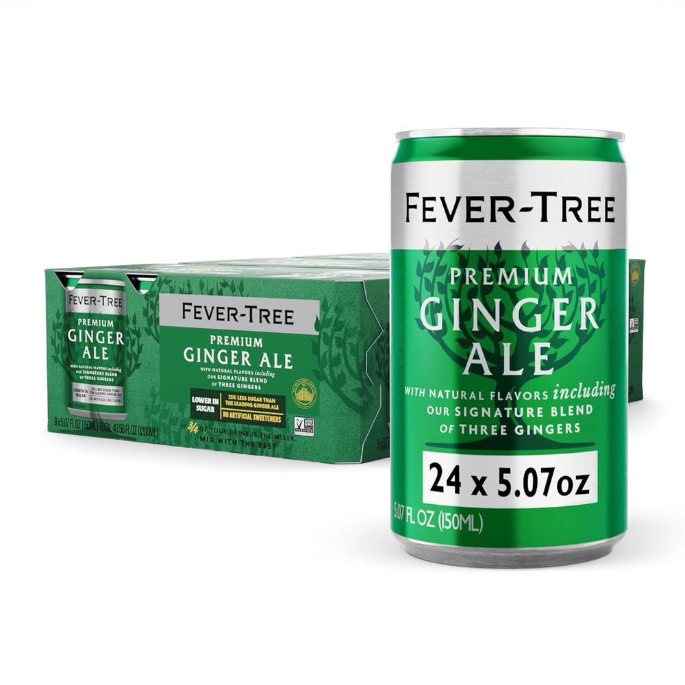 Fever-Tree front can showing crisp ginger ale and premium look