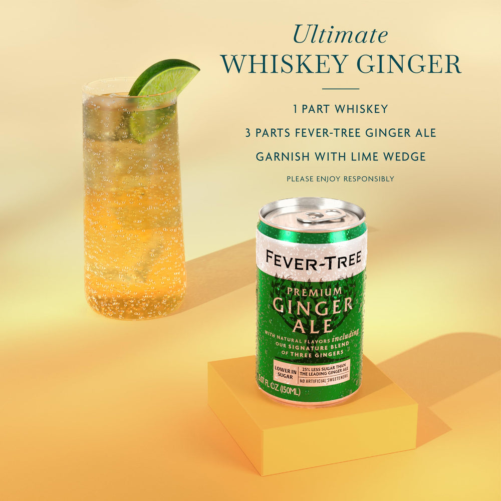 Fever-Tree can with ice and lime garnish for refreshing serve