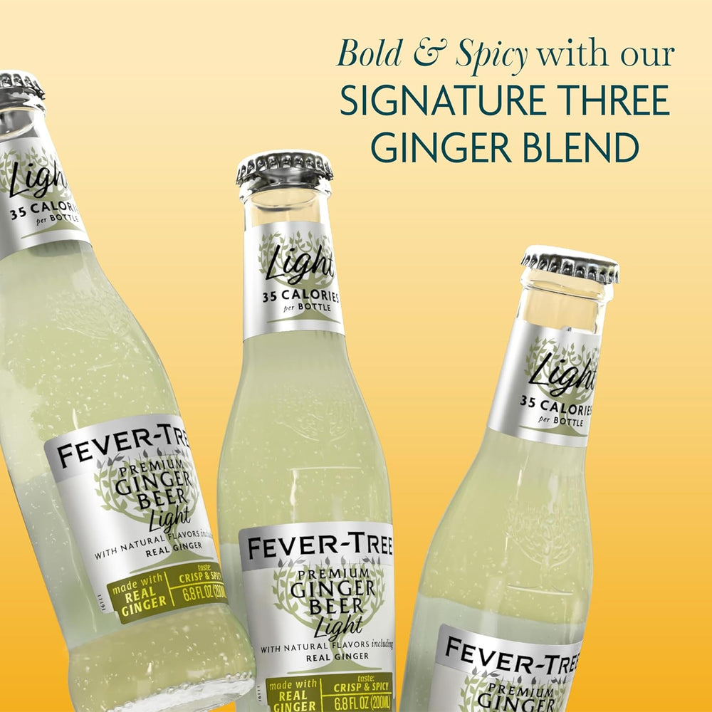 Fever-Tree close-up carbonation and ginger color showing lively bubbles and bold ginger flavor