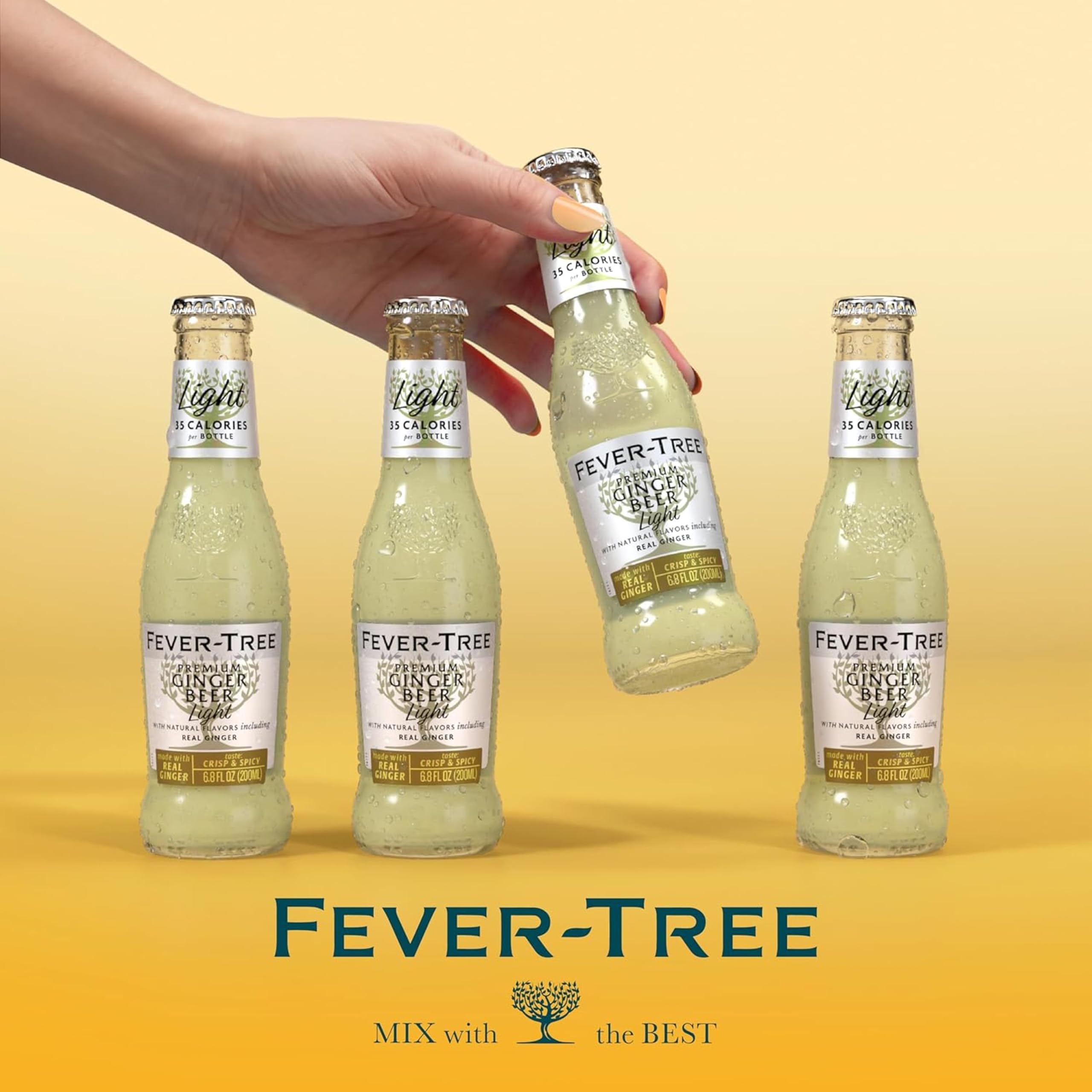 Fever-Tree bottles on a party table with glasses showing hostess convenience and crisp presentation