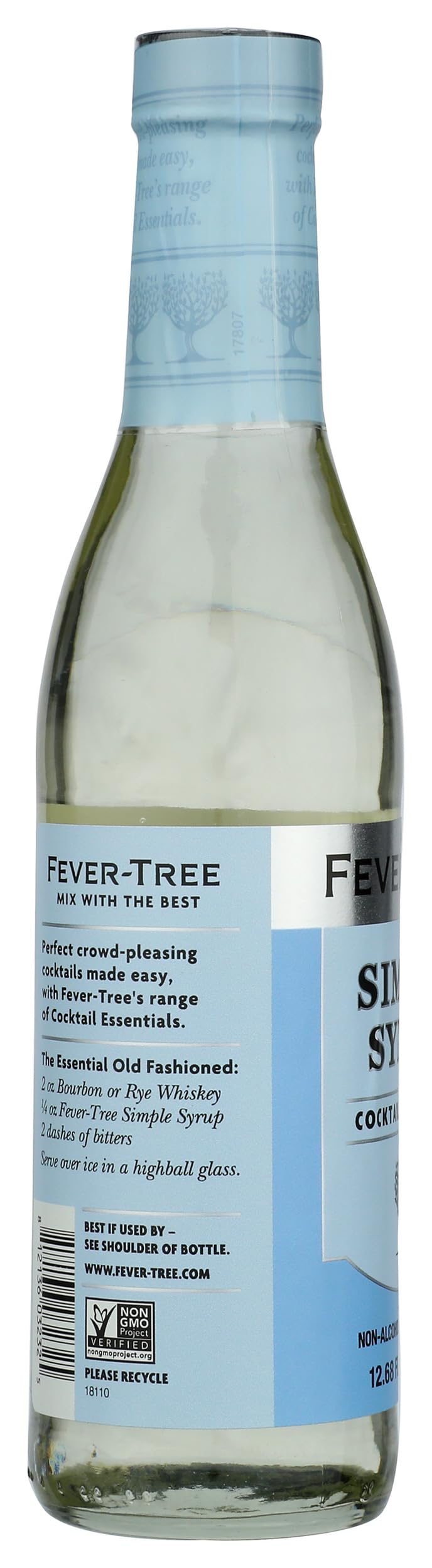 Fever-Tree syrup beside a ruler showing 12.7 fl oz scale for portion reference