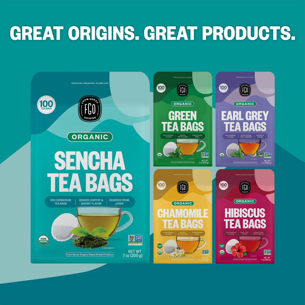 FGO certification labels and USDA Organic seal assuring organic sourcing