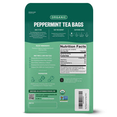 FGO peppermint tea close-up of single tea bag delivering fresh aroma benefit