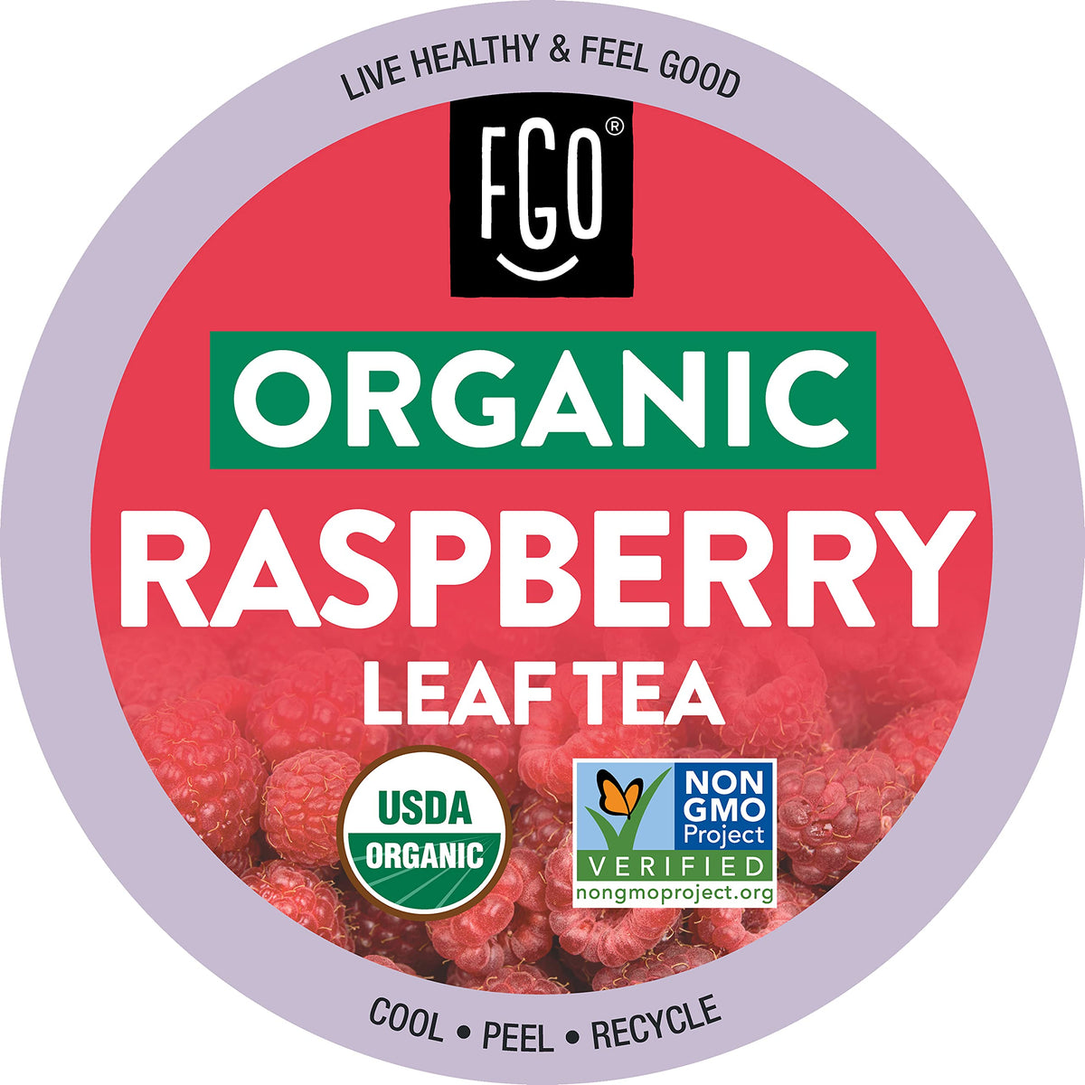 FGO front packaging showing 24-count pods and organic label, clear product benefit
