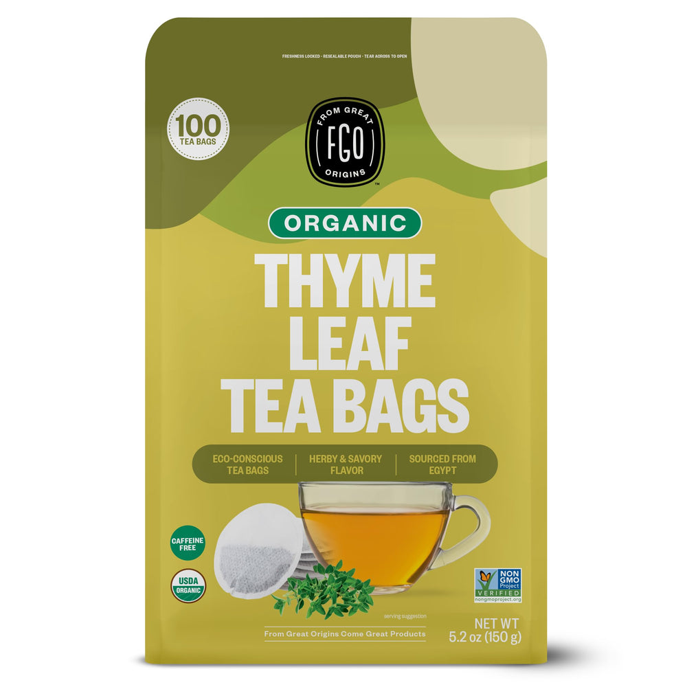 FGO front packaging showing 100-count resealable bag and organic label for convenient storage