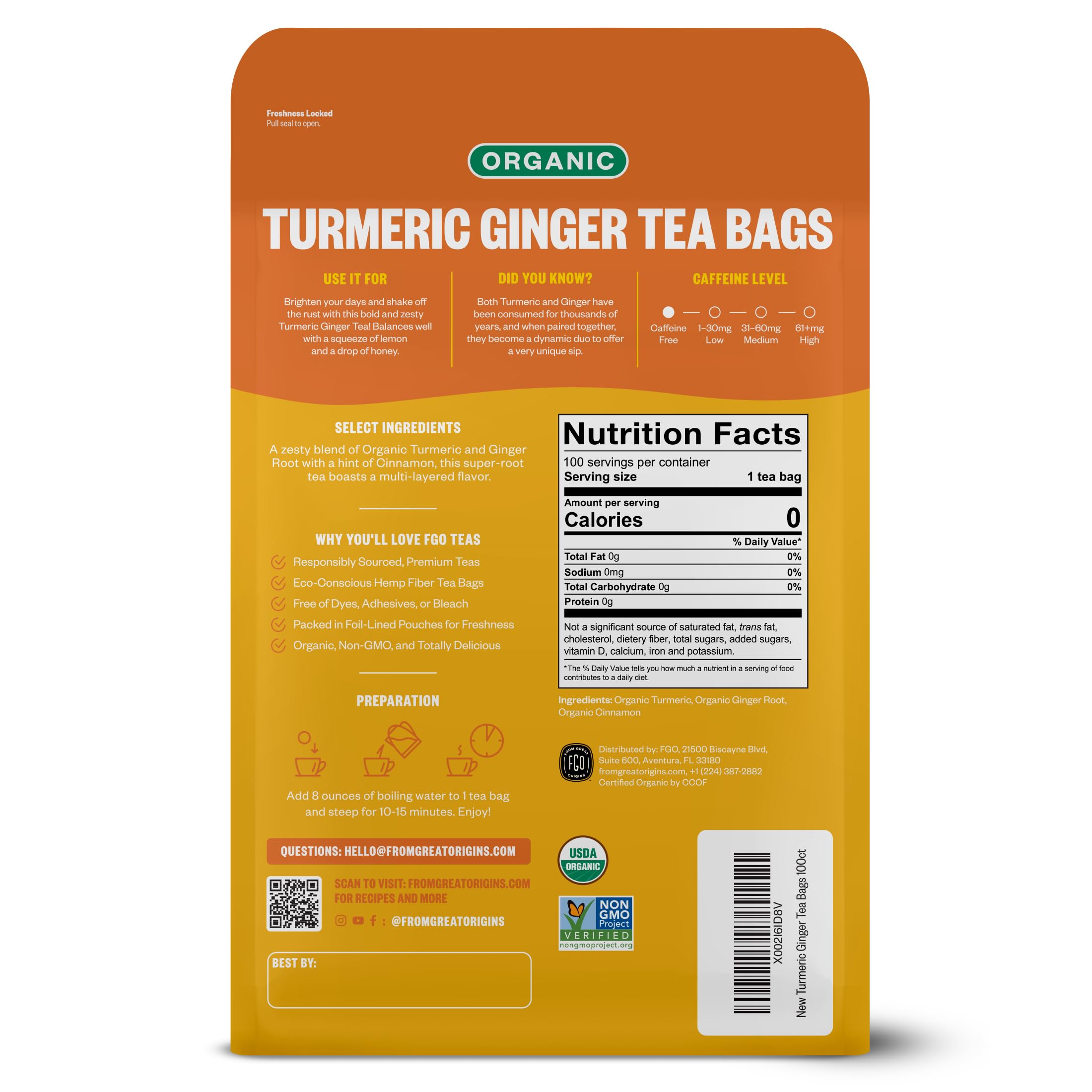 FGO close-up of hemp fiber tea bag highlighting eco-conscious construction